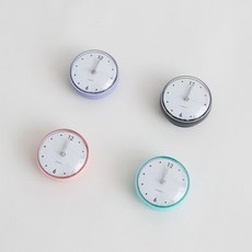 방수 욕실 시계 2가지 타입 타일 거울 흡착식 시계, 심플무소음방수시계(블랙)