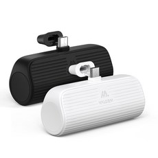 밸류엠 C타입 5000mAh 미니 도킹 보조배터리 휴대용 포켓사이즈 스탠딩 거치대 100개 세트, C타입_블랙, 블랙