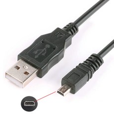 니콘 쿨픽스용 USB 케이블 8 핀 S100 P7800 P6000 P330 P310 P300 L830 L820 L620 L610 L6 L5 L4 P500 S280, 1개