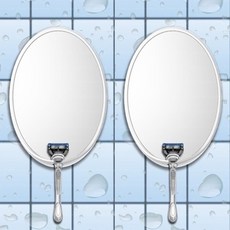혀누닷컴 욕실 김서림방지 거울 면도 화장 면도기걸이형 화장실 안티포그 거울, 일반형거울