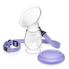 Lansinoh Silicone Breast Pump for Breastfeeding wi 흡입 받침대가 있는 모유수유용 Lansinoh 실리콘 모유 펌프 4온스 휴대성 및 경, 1개(1팩), 1개, 113g