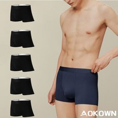 AOKOWN 남자 초경량 아이스 스판 심리스 드로즈 팬티 5종 세트