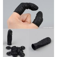정전기방지 손가락보호용 장갑 골무, 검정, 1개