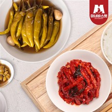 [마녀바스켓] 밥도둑 반찬 무말랭이1kg+간장 고추장아찌1kg, 단품