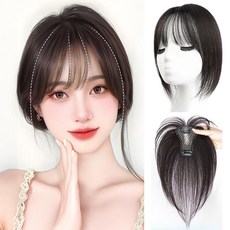 오비안 내추럴 풍성 볼륨 정수리 부분 가발, 1개, 내추럴블랙