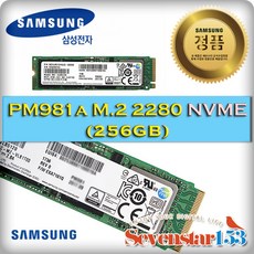 삼성전자(정품) PM981a M.2 2280 NVMe TLC 3D낸드 (256GB) 벌크/ 방열판+나사 증정 ~SSG153
