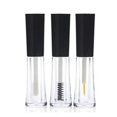 The Abiba Project 속눈썹영양제 트리트먼트3PCS 2ml 클리어 빈 미니 립글로스 아이 라이너 액체 마스카라 튜브 블랙 캡 세트 DIY 메이크업 화장품 립밤 컨테이너 립스틱 바이알 병 립글로스 속눈썹 성장 오일 샘플 포장-38843, 단일옵션, 단일옵션