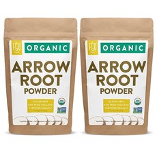 (묶음) FGO 애로우루트 파우더 칡가루 453g 2팩 FGO Arrowroot Powder, 1개, 1