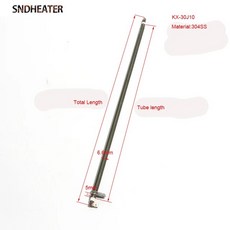 SNDHEATER 전동 오븐 가열 요소 KX-30J10 110V 220V 304SS 6.6mm * 288mm 308mm 328mm 338mm 343mm 와트 250W 300W 2, [01] 110V, [03] 300W 328mm 300mmL, [01] White ceramic