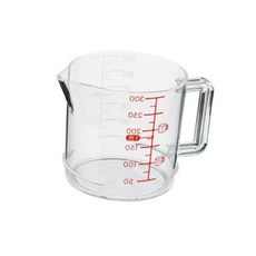 미니 플라스틱 계량비커 작은계량컵 300ml 눈금비커 측정 비커컵 요리비커 손잡이 투명 원형 주방비커
