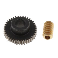 QDY 40T 스틸 웜 기어 휠 + 6mm 구멍 직경 황동 웜 기어 샤프트 0.5 계수