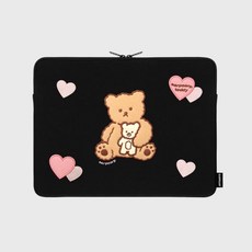 어프어프(earpearp) I love it nini-black-13inch notebook pouch(13인치 노트북파우치)