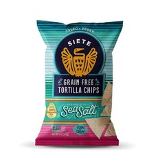 Siete Tortilla Chips 시에테 씨솔트 또띠아 칩 5oz(142g) 3팩, 142g, 3개