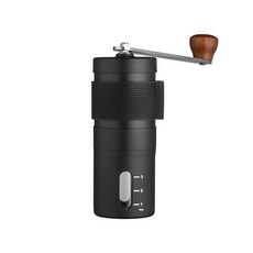 POMTOR 가정용 커피그라인더 원두그라인더 수동커피그라인더 분말 두께 조절 가능, 1개, 블랙, 30ml