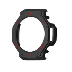 Huami Amazfit Trex 3 용 PC 보호대 커버 케이스 스마트 워치 쉘 프레임 강화 유리 범퍼, 1개, 09 Black red, 한개옵션2