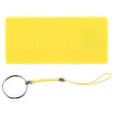 USB 모바일 파워뱅크 충전기 배터리 팩 케이스 DIY 박스용 2x18650 리튬 배터리 보호 가능한 컬러 박스, Yellow, 1개