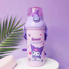 산리오 쿠로미 앵커 원터치어깨끈물통, 혼합색상, 480ml