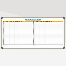한우사육 번식현황표 축산기자재 축사현황판 1800x900 화이트보드제작, 일반형(자석부착 x) - 송판구입