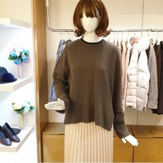 DB_ 올리브데올리브 언발란스단루즈핏옆트임니트 OK0WP727