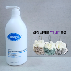 바이오가 등드름 바디워시 베타인살리실레이트 레츄 동글이 샤워볼 포함, 1개, 1000ml