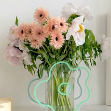 컬러 플라워 아크릴 꽃병 아크릴화병, 민트플라워