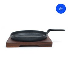 무쇠팬 주물팬 세트 스파게티 받침대 중 목판 통주물, 1개