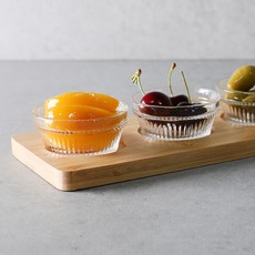 차곡차곡 유리 소스볼 우드 트레이(6") 5p 세트, 1개