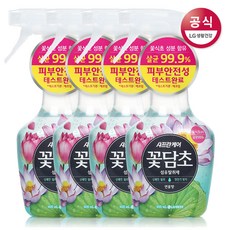 샤프란 꽃담초 섬유탈취제 연꽃향 본품, 400ml, 4개