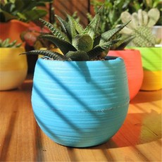 5pcs 수 지 꽃 냄비 미니 플라스틱 화분 홈 정원 장식 보육 냄비 책상 식물 Succulents 냄비, 파란색