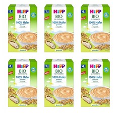 Hipp 힙 언스위트 오트 글루텐 프리 이유식 200g 6개 Grain Porridge Unsweetened 100％ Oats