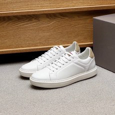 brunello cucinelli 22SS 남성 가죽 스트랩 스니커즈 화이트 MZUBLBJ264CE280