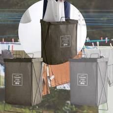 빨래 통 바구니 옷 정리 다용도 수납 박스, 1개, 그레이