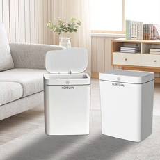 KORELAN 간략하다 스마트 자동 센서휴지통 USB충전 3가지 오픈모드 (18L+15L세트), 18L + 15L