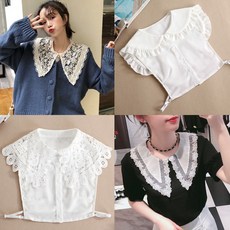 아린스 넥카라 레이스 셔츠 넥케이프 블라우스 탈부착