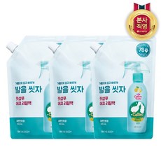 [LG생활건강] 온더바디 코튼풋 발을씻자 풋샴푸 리필 레몬 500ml x 3개 free 상품 이미지