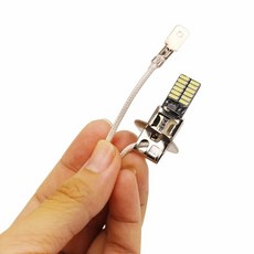 H3 캔 버스 트럭 LED 전구 자동차 안개등 헤드라이트 24SMD 주간 주행등 12V 24V LED 전구 노란색 흰색 2, 2PCS H3 White, 1개