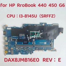 HP호환 ProBook 440 450 G6 노트북용 메인 보드 CPU: I3-8145U SRD1V SRFFZ DDR4 L44881-601 L44881-001, 한개옵션0 - srd-440