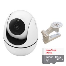 아이피타임 C500 가정용 CCTV 홈캠 실내용 강아지 펫캠＋128GB SD카드＋벽브라켓