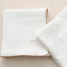 M4U 맘스포유 사계절 요루 순면 3중 거즈 이불 블랭킷 (M/L), 무지(베이지) 무지(베이지)