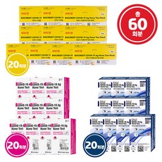 에스디바이오 20T + 래피젠 20T + 젠바디 20T 총60회분 코로나 진단키트 홈테스트, 1개