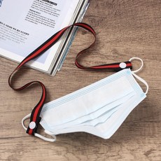 (양심을 파는 양심판촉)삼선 똑딱이 마스크 스트랩(레드블랙) (국내 단하나 vvipgift.net)