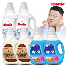 강호동의 쉬슬러 액상 세제 650ml 센스티브 2개+홈드라이전용 2개+유연제 에이프릴향 2개