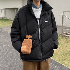 바이크영 겨울패딩 남자 두꺼운 와이드 루즈핏 캐주얼 쇼트 트렌드 멋진 웰론