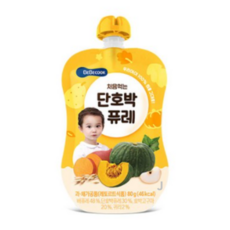 베베쿡 처음먹는 고구마 퓨레, 단호박+배퓨레+호박고구마+귀리, 80g, 20개