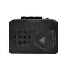 카세트테이프플레이어 워크맨 테이프 AM/FM 라디오 휴대용 카세트 플레이어 스피커 내장 개인 3.5mm 이어폰 잭 스테레오 음악, [01] Black, 01 Black