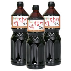 바로 민물장어소스 2.1kg (3병) 장어 구이 양념장 덮밥 밑밥 생선 양념 업소용, 3개