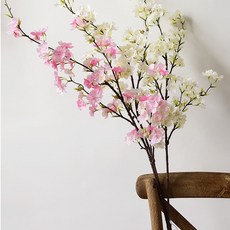 생화같은 벚꽃 나무 조화 가랜드 소품 장식, 가지형벚꽃-핫핑크, 1개