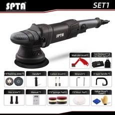 자동차 광택기 차량용 광택기 spta 5inch 780w 듀얼 액션 폴리셔 궤도 15mm 자동 폴리셔 da 자동차 폴리셔 홈 diy 폴리셔 with 왁싱 폴리싱 폴리셔 무선, 연마기 세트 1, 110v-130v, 씨엔