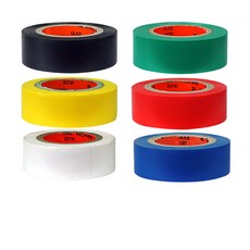 [당일발송] 전기테이프 절연테이프 20mm X 9M/ 검정 빨강 노랑 녹색 파랑 흰색, 1개