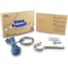 GETMOVIN SPORTS Hook and Ring Swing DIY Kit Stainless 스틸 하드웨어 및 Nylon String Ring Toss 게임 실내 - Endless Hour, 단일옵션
